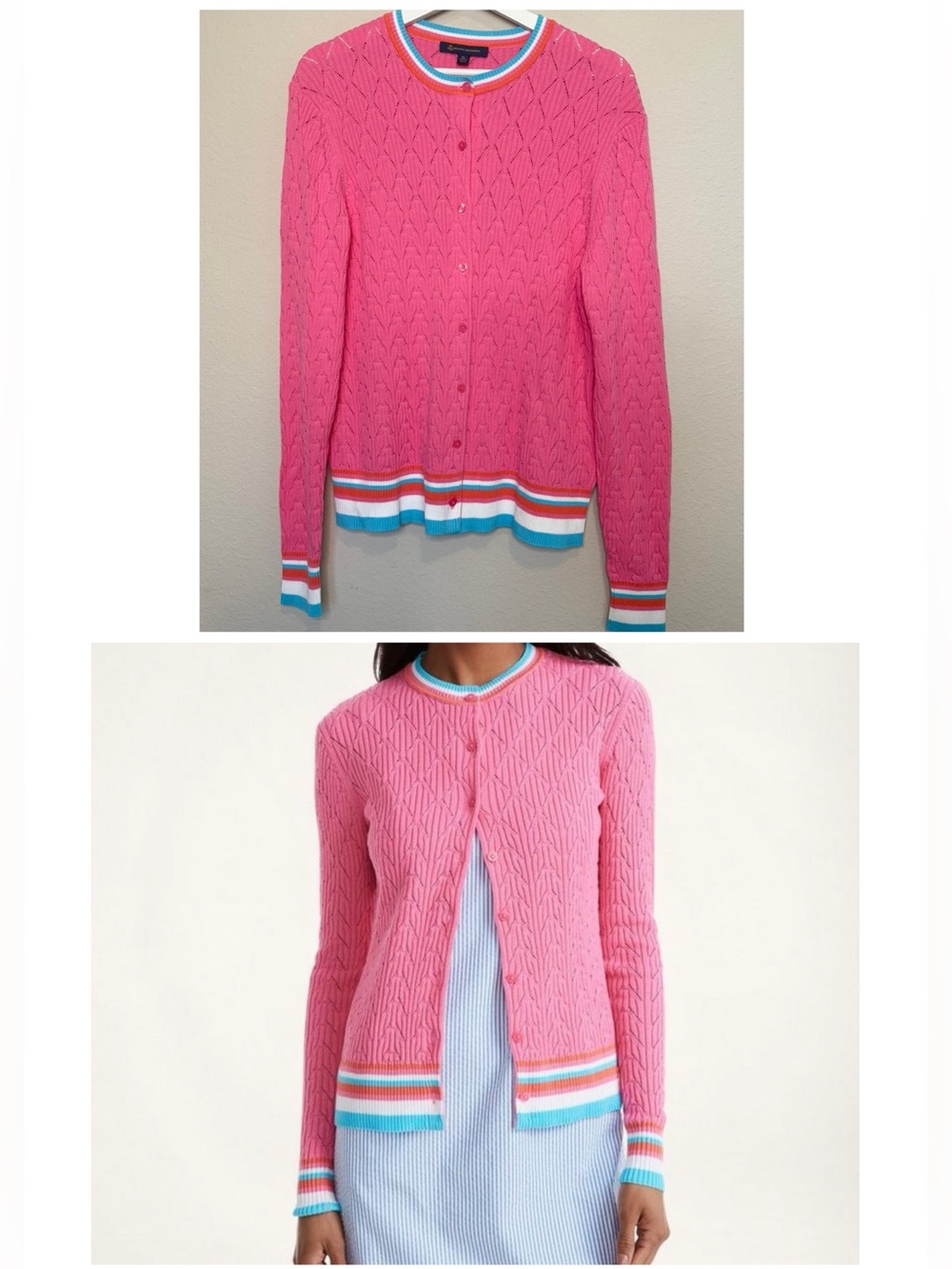 Brooks Brothers Cotton Crewneck Cardigan